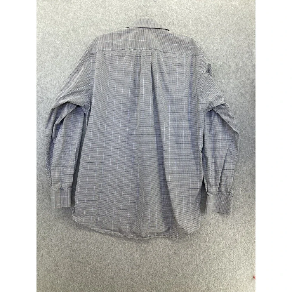 Michael Kors Men's Button Down Shirt Long Sleeve Size 16 1/2 Micro Check Cotton - Picture 2 of 12